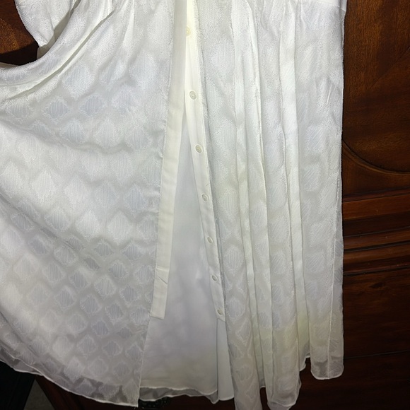 EUC Eva Longoria Off White Handkerchief Midi - Picture 8 of 16